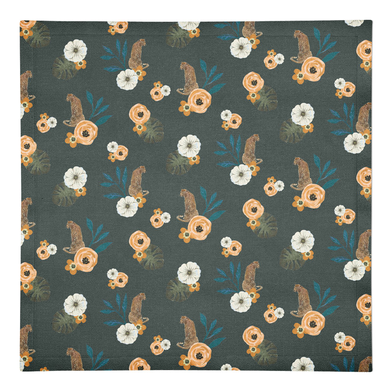 Serviette en coton 10 po Tropical Jag, Vert