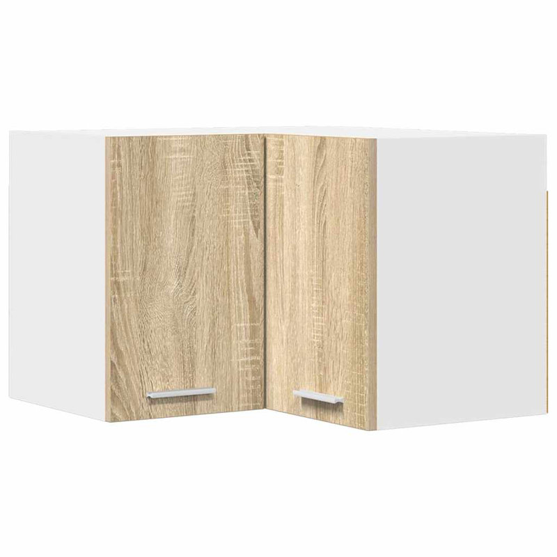 Vidaxl Hanging Cabinet Riga White 57 X 57 X 40 Cm Engineered Wood, Sonoma Oak/White