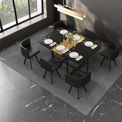 Modern 7 Piece Dining Table Sets(must Include Both Table And Chair), Mdf Kitchen