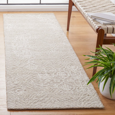 Kyndall Oriental Handmade Tufted Wool Natural/Ivory Area Rug