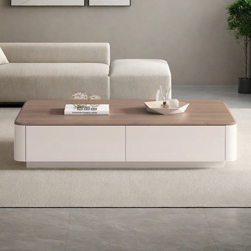 Table basse de style crème simple, H 11,81 po x L 55,11 po x l 31,49 po