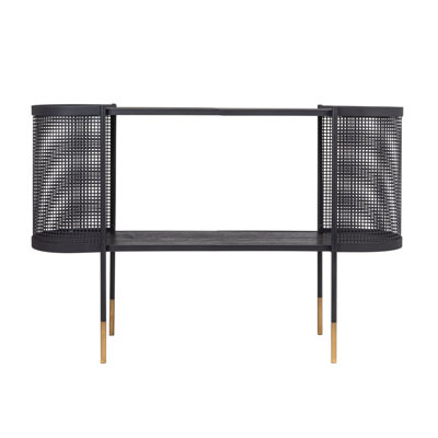 Metal Console Table with Shelf for TV