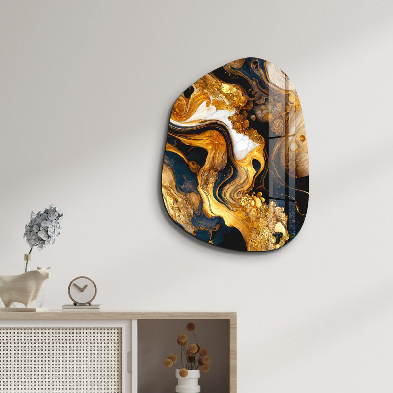 Wall Decor on Tempered Glass, 88" H x 68" W x 0.4" D