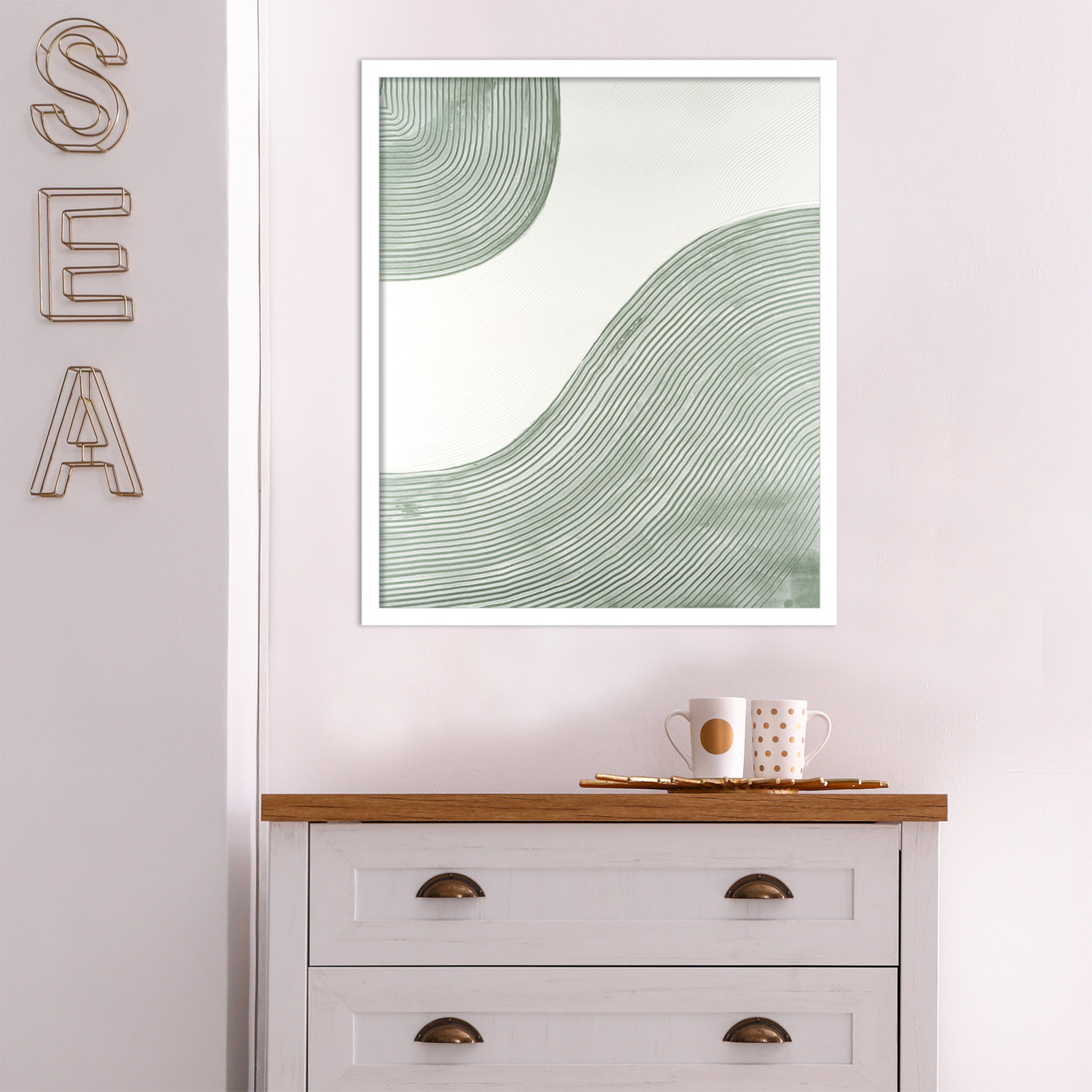 Get Going by Vanna Lam, White, 25" H x 21" W x 1" D