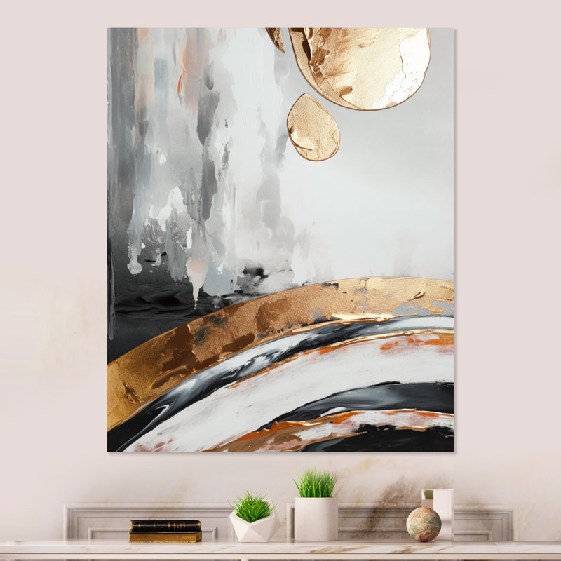 Glam Abstract Wall Decor on Metal, 32" H x 24" W x 1" D