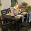  Ensemble de salle à manger 7 pièces en PEHD toutes saisons avec table de l 70,9 po, 6 fauteuils et trou pour parasol-1599886333