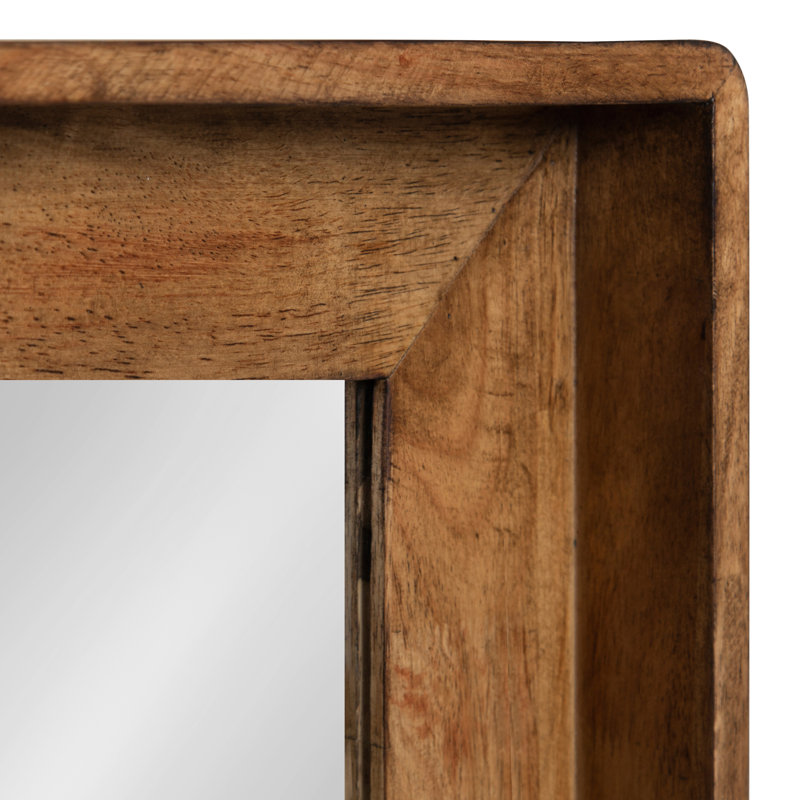 Miroir d'appoint Cytheria, 36,5 po x 23,75 po, Brun foncé