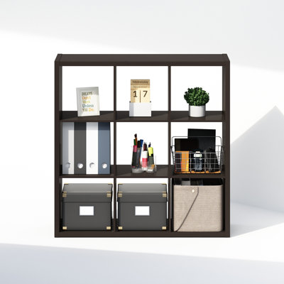 Open Back Multipurpose Clothing & Closet Storage Organizer Shelf, 9-Cube
