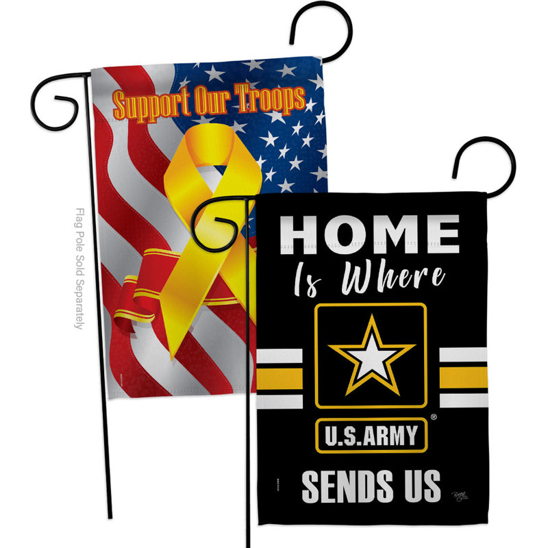 Drapeau décoratif de jardin 19 x 13 po., Armée