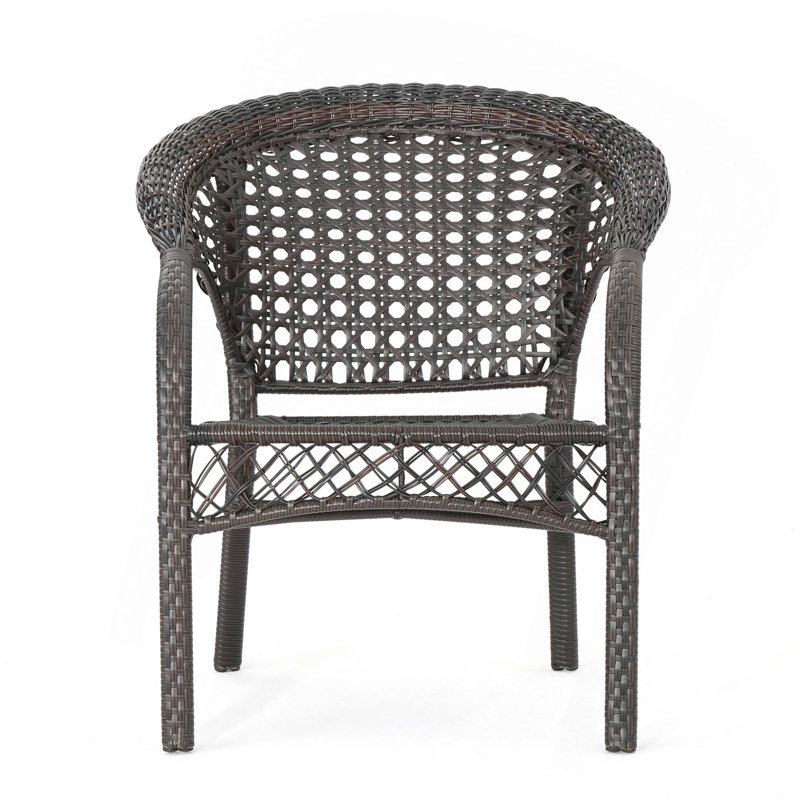 Chaise empilable en osier PE, 1 pièce, pour salle à manger