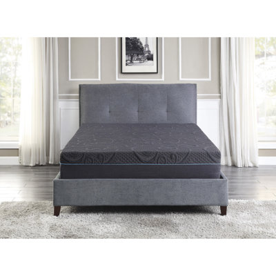 Eastern King Bed Mattress, 11-inch, Dark Gray, Gel- , Foam, 756 Coils Gel Foam Reduced Sleep Disruptions, Pocket