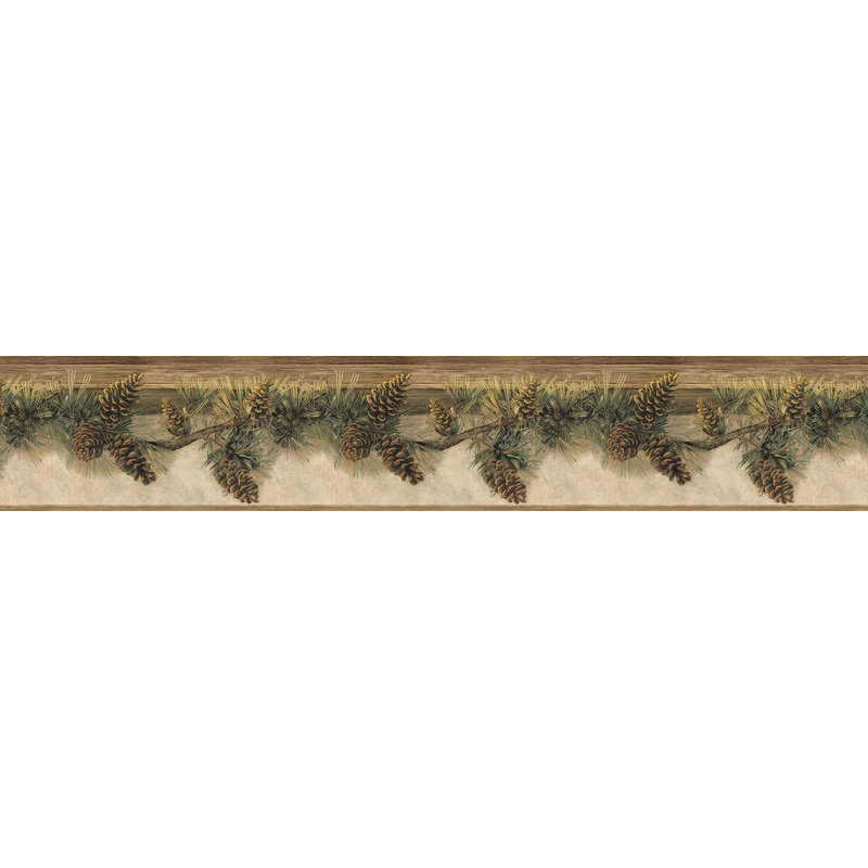 Papier peint à bordure en relief 15' x 6" pin 3d Ketchum, Châtaignier