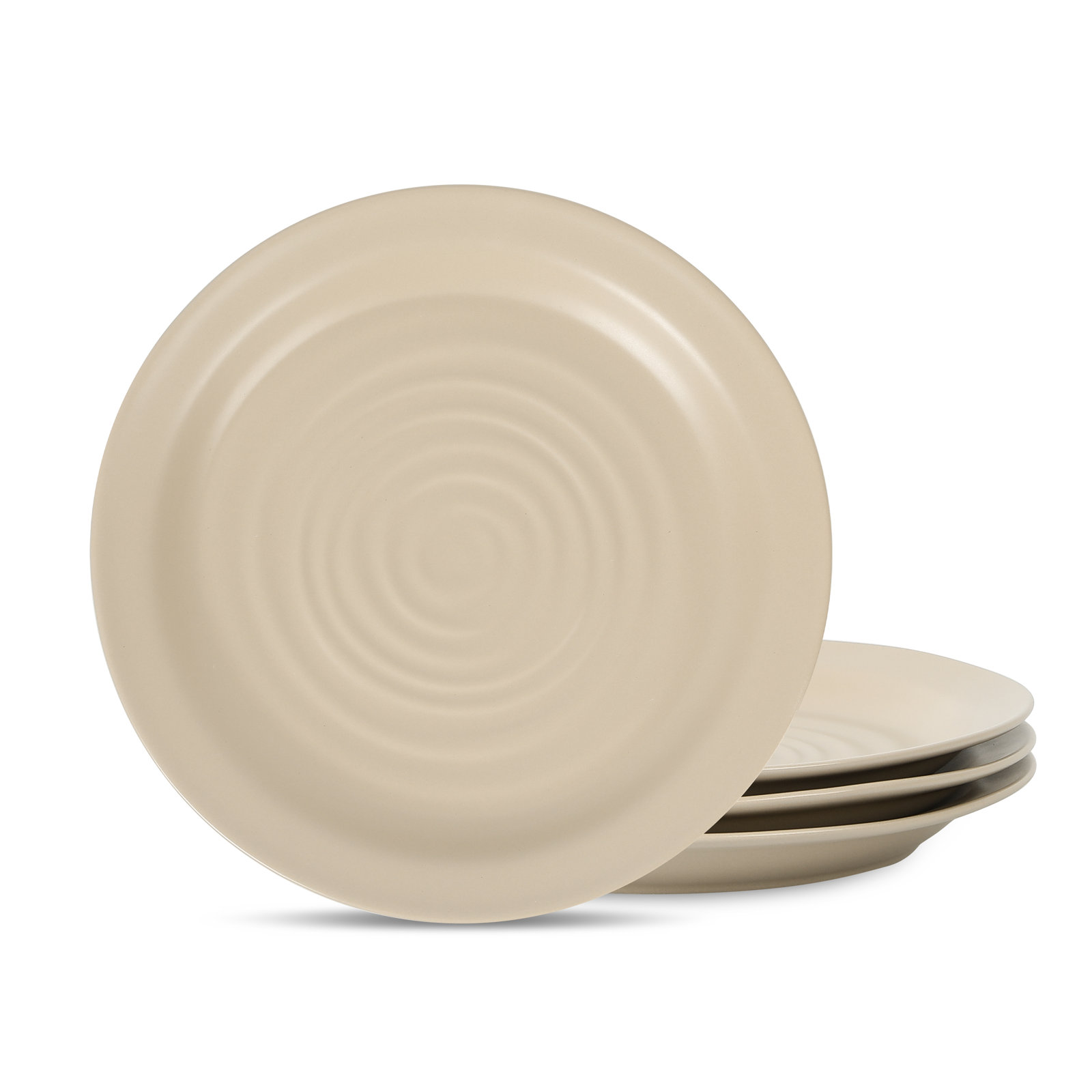 Stone Lain Orbit 4-Piece Dinner Plate Set Stoneware, Beige