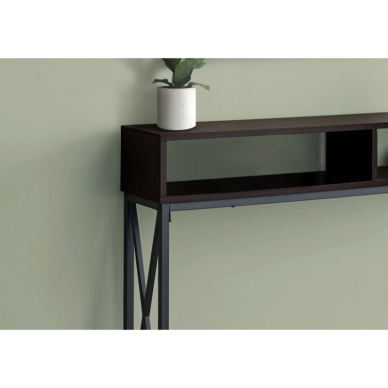 Table d'appoint, console, vestibule, étroit, canapé, salon, chambre à coucher, métal stratifié, contemporain, moderne