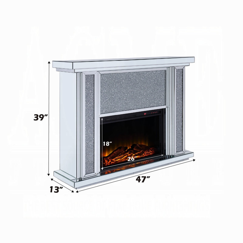 Noralie F&L Homes Studio 47 " W Electric Fireplace