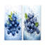 Ballet Blue Berry Ballet Fruit - fruits, ensemble de 3 reproductions d'art mural en métal-716856400