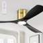 Ventilateur de plafond standard à 3 pales de 52 po avec télécommande et lumière DEL, brise silencieuse pour toutes les saisons-698273710-698273708
