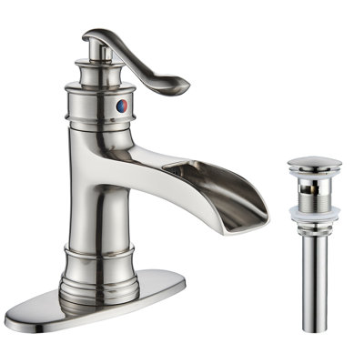 Single-Hole Single-handle Bathroom Faucet with Drain Assembly