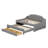 Modern Upholstered Daybed, LED Belt Trundle and Storage Drawers-129458350