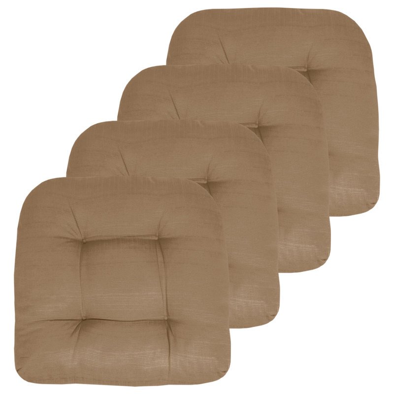Coussins de siège de patio de première qualité et épais rembourrés de fibres de couleur marine 19 x 19 x 5 po Marina, 4