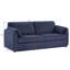 Futon de salon 79,13 pouces, lit escamotable, velours côtelé bleu, structure en métal, 2, stable, futon moderne avec support de 450 lb, éponge haute, support de 450 lb, fauteuil inclinable