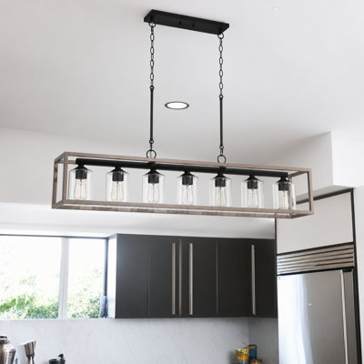 Elutheria 7-Light Dimmable Rectangle Chandelier