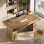 55 po Bureau de direction moderne, bureau d'ordinateur, table de conférence en bois avec double piédestal pour bureau à domicile-1391284486