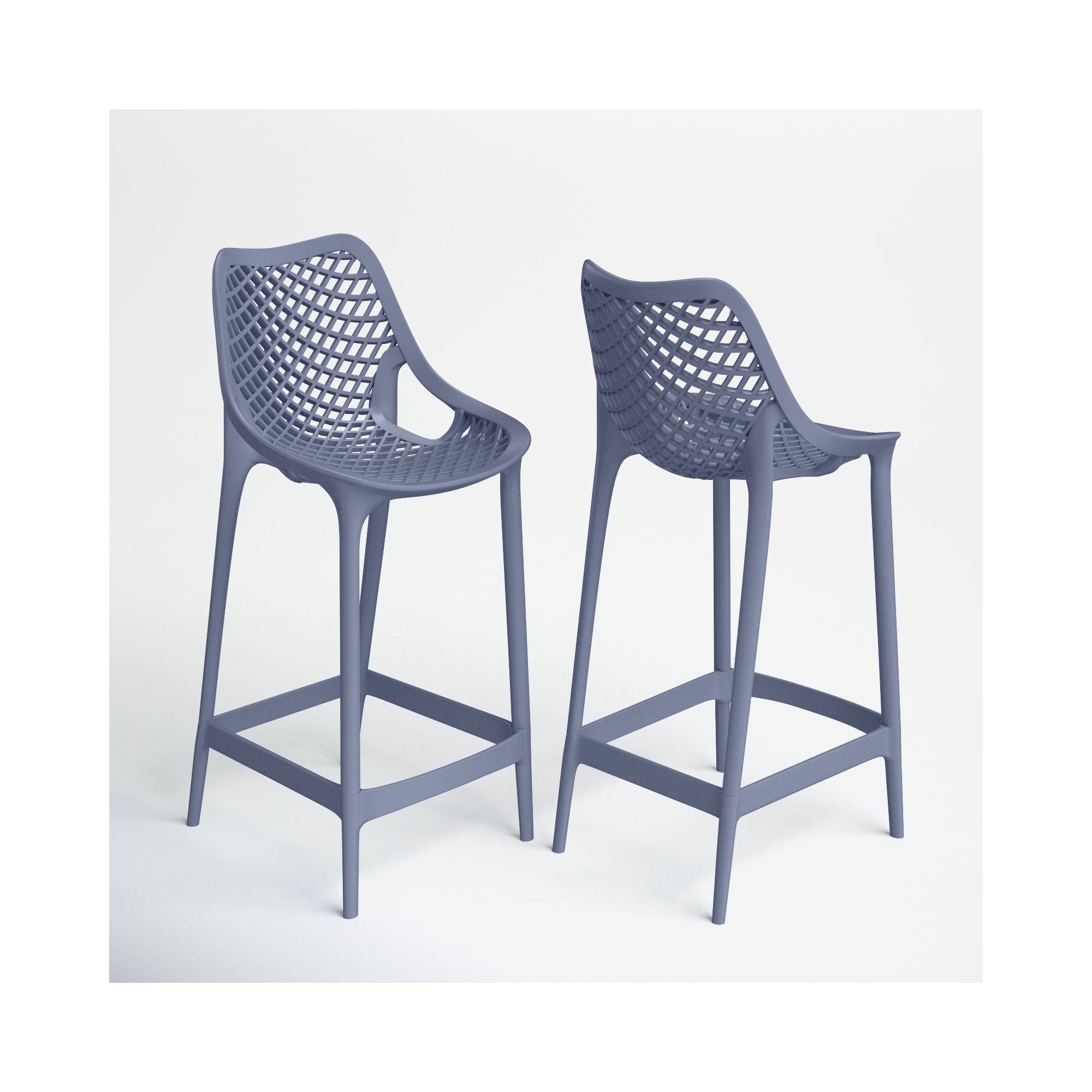 Farrah Patio Bar Stool, Dark Gray, 25.6"