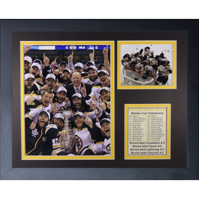 2011 boston bruins champions-célébration souvenirs encadrée