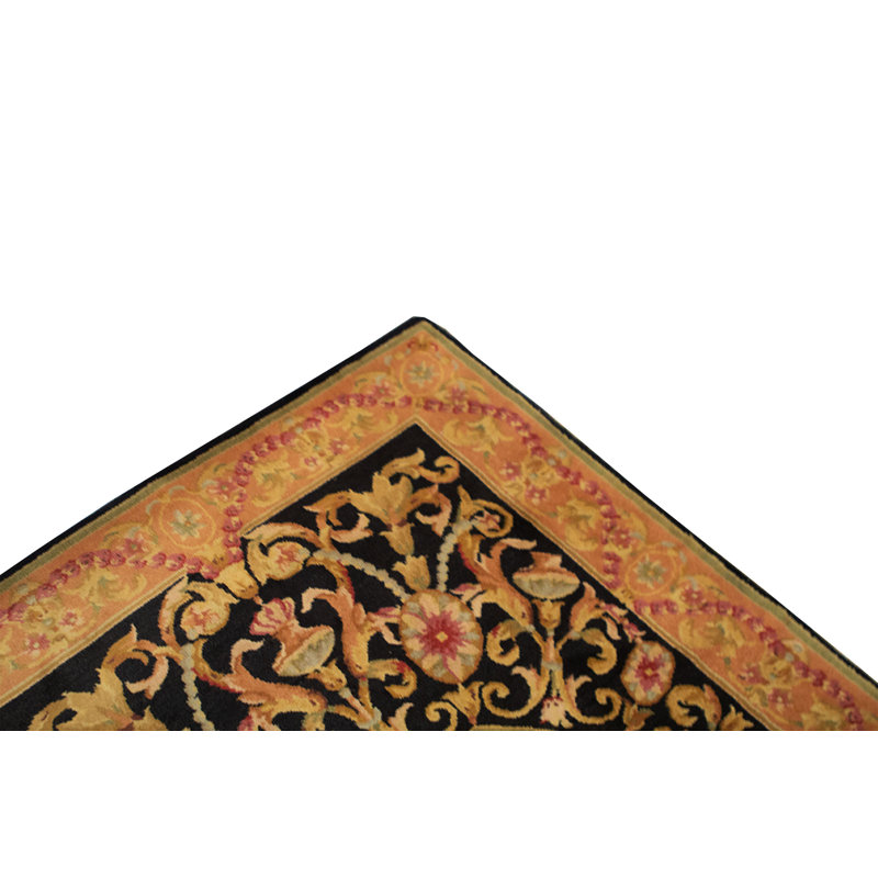 Savonnerie Hand Woven Wool Oriental Area Rug