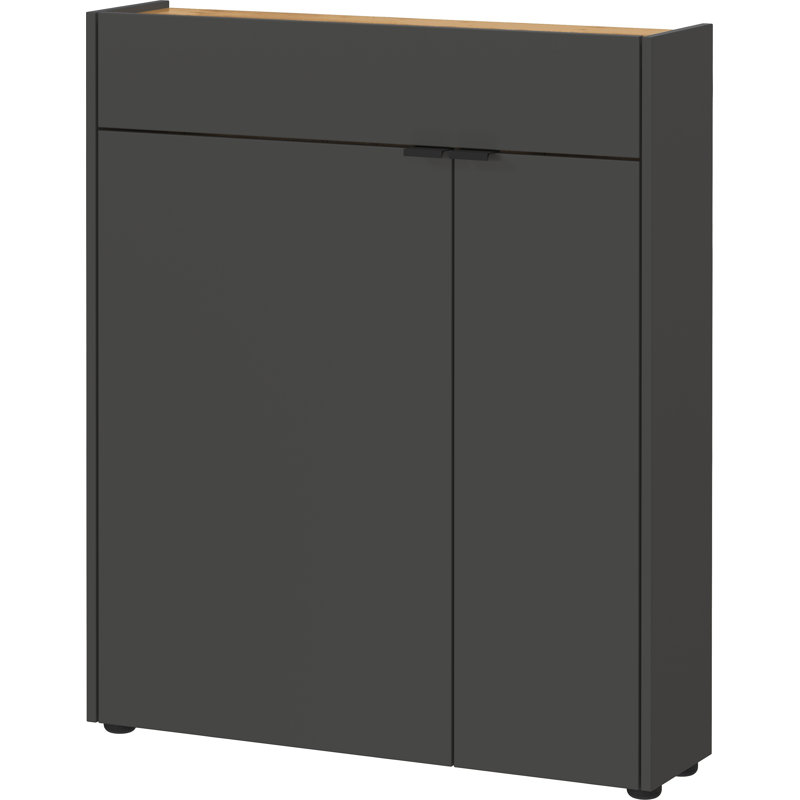 Azavier Rectangle Accent Cabinet, Graphite details