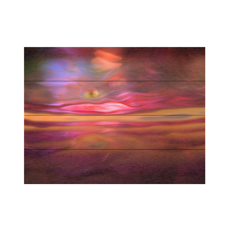 Nilesh J. Bhange, paysage peint en lattes de bois, H 12 po x l 16 po