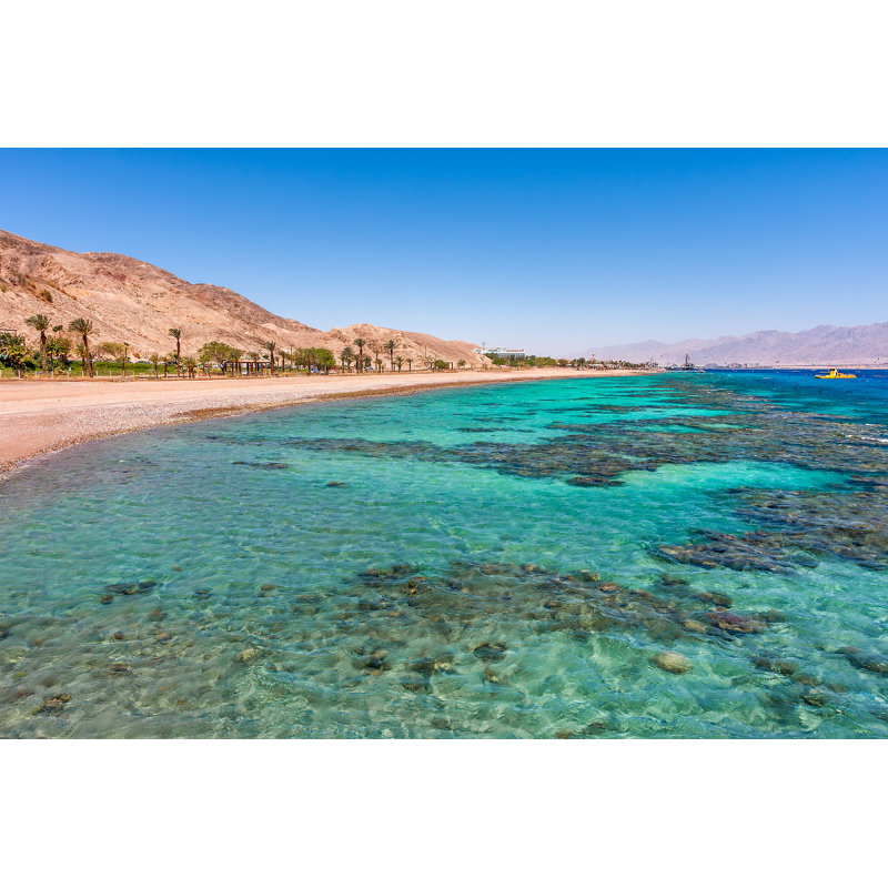 Beautiful Shoreline In Eilat by Rglinsky - Wrapped Canvas Print, 30cm H x 46cm W