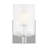 Keta Luisa bath wall sconce with clear fluted glass shades-684034234-684034251