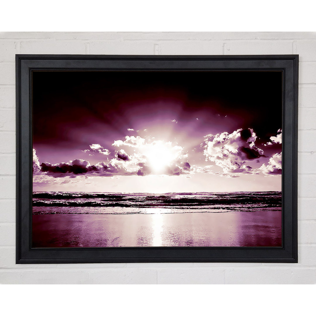 Gerahmtes Wandbild Purple Sunbeams