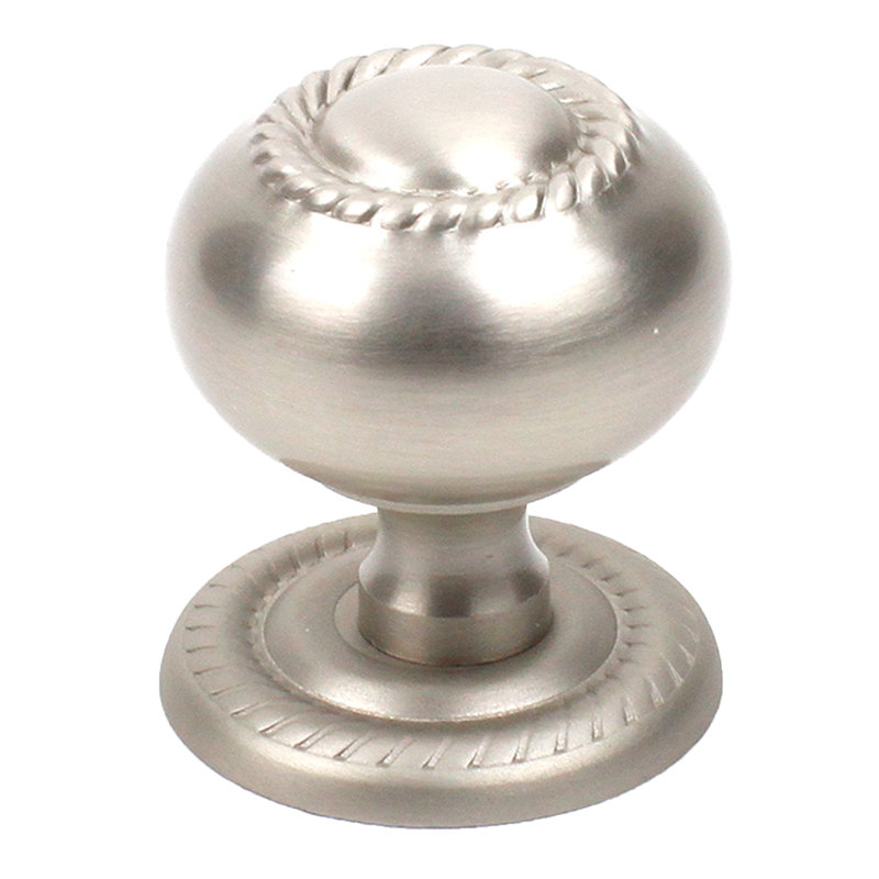 Poignée ronde 1 1/4" de diamètre Saturn, Nickel satiné