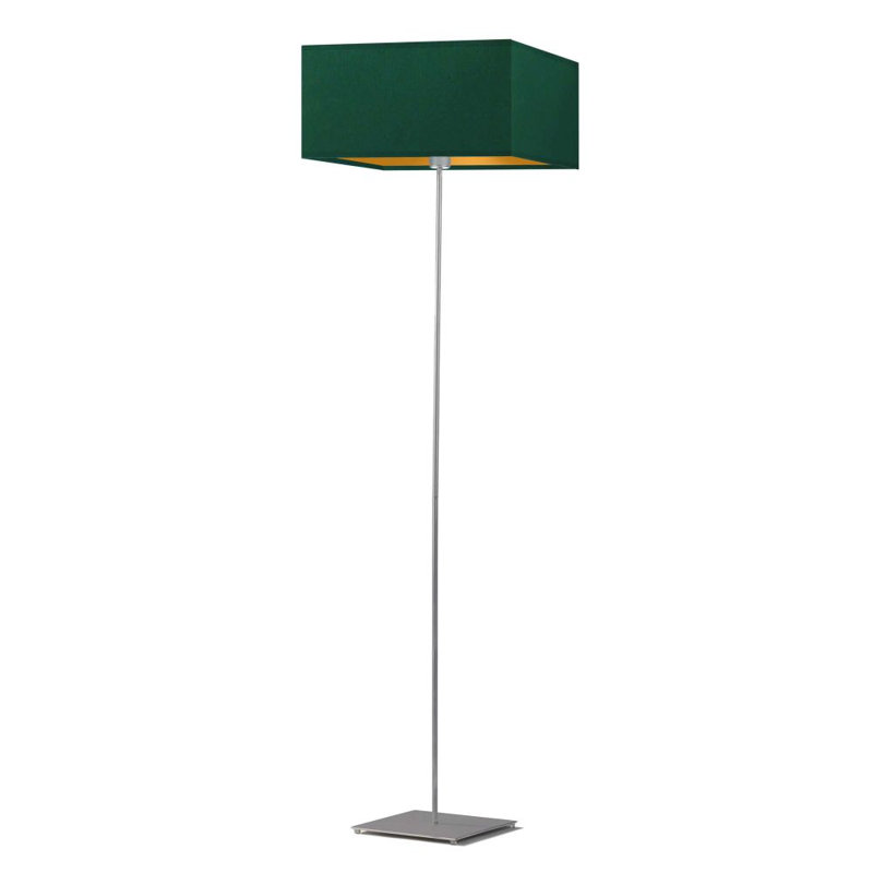 Eadlyn 156cm Traditional Floor Lamp, Black, Brushed Steel
