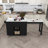 74.8" Kitchen Island With Extendable Dining Table