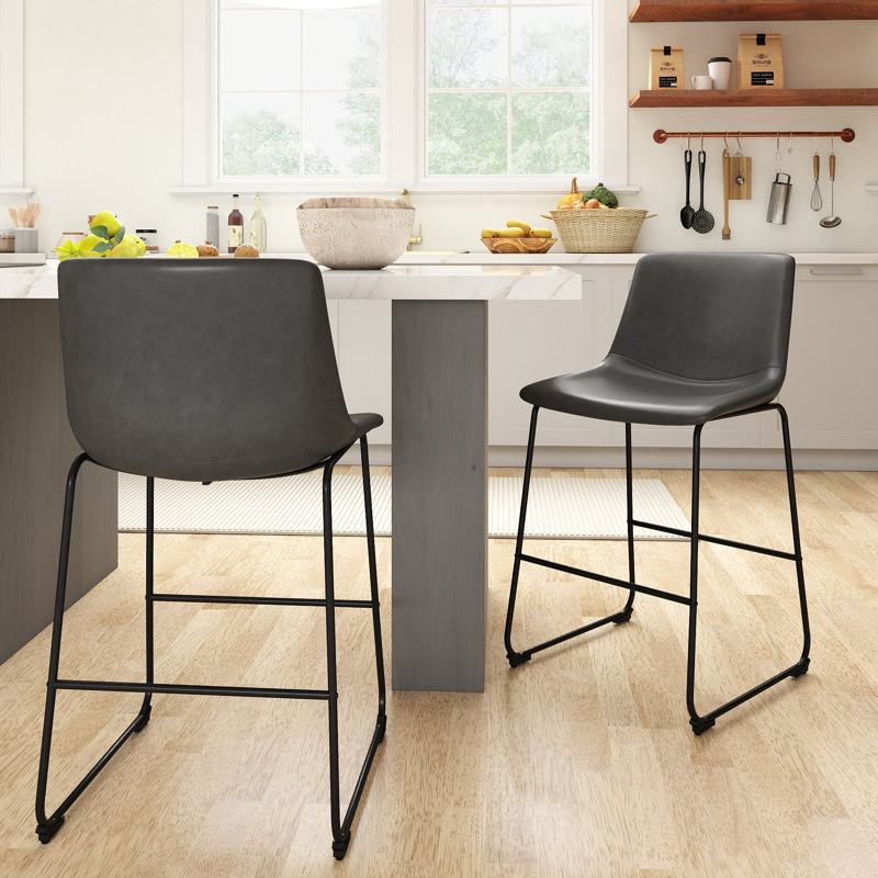 Hartin 29" Bar Stool, Gray
