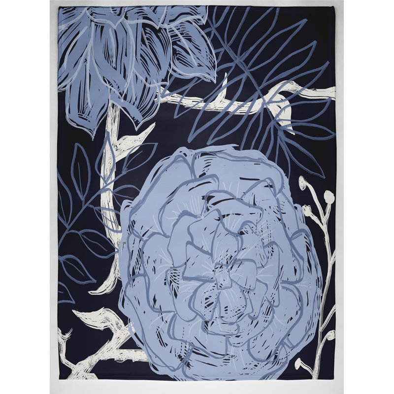 Campanella Plain Weave / Muslin Throw Blanket, Blue