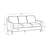 Auraluxe Genuine Leather Square Arm Sofa