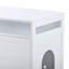 Enceinte de litière, meuble de litière pour chat avec prise dissimulée, 2 portes, banc de rangement pour salle de bain pour chat, table d'appoint pour chat, grand bac à litière en bois inclus, blanc-1231301899