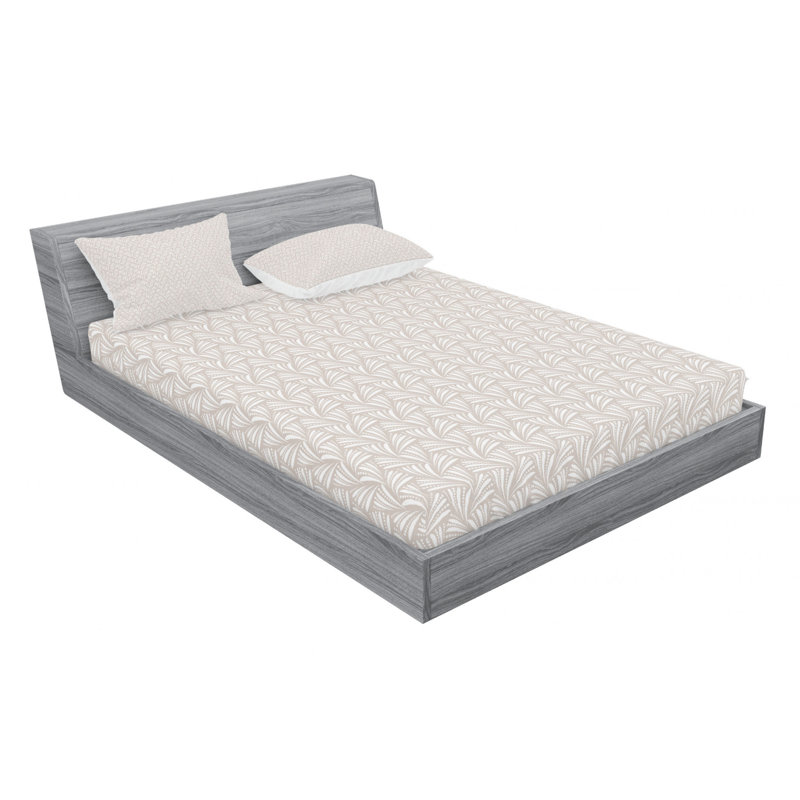 Microfiber Patterned Fitted Sheet, Queen Fitted Sheet with 2 Pillowcases