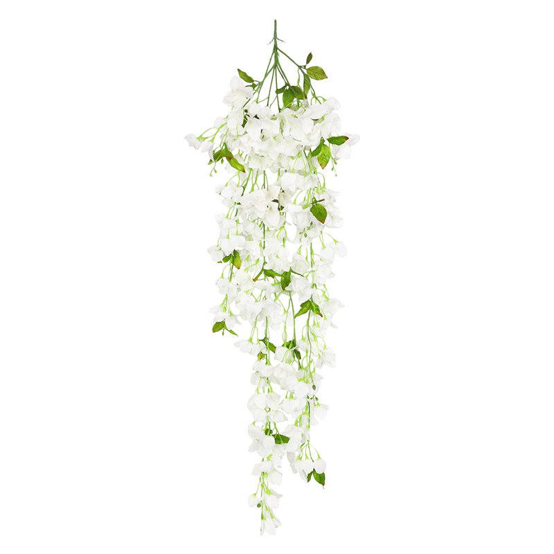 Buisson artificiel de fleurs de bougainvilliers suspendus, Blanc crème
