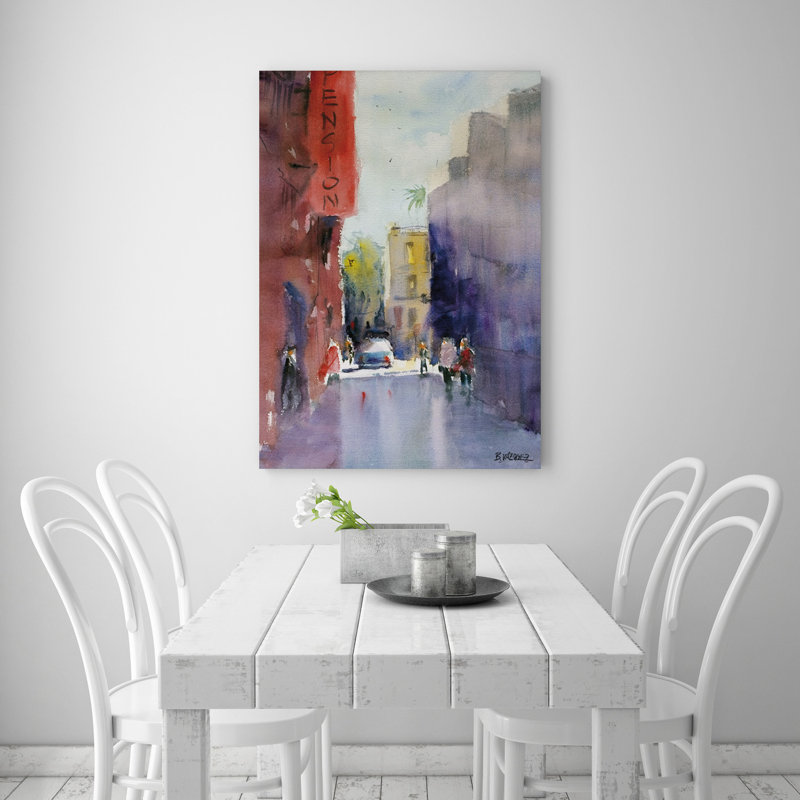 Pension by Bruno Vázquez - Wrapped Canvas Painting, 120cm H x 80cm W x 3cm D