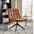 Paynesville Tufted Vegan Leather Swivel Accent Chair-1661340527