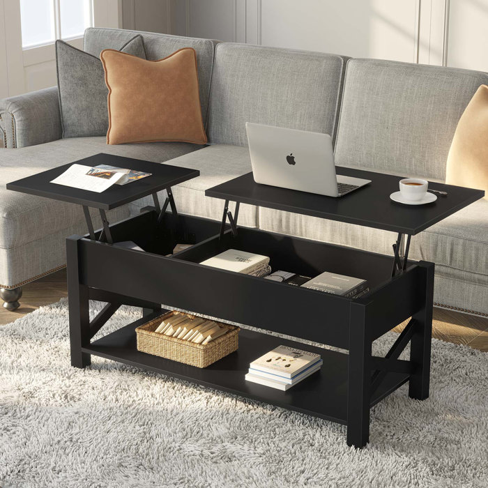 Gracie Oaks Siante 2 Way Lift Top Coffee Table with Hidden Compartment ...