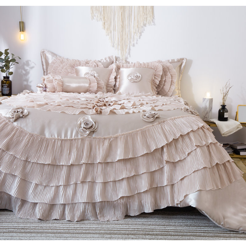 Ensemble d'édredon en microfibre 6 pièces , Édredon de grande taille et 5 pièces supplément
