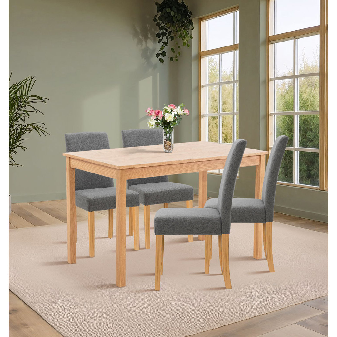 Hatcher 4 - Person Solid Oak Dining Set