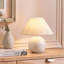 Lampe de table à DEL 11 po avec base ronde en céramique crème Fiona-769540784